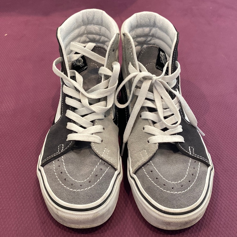 Vans high tops color lock grey black white